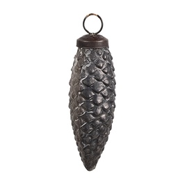 [6GL4537S] Weihnachtskugel Silberfarbig Ø 5x11 cm
