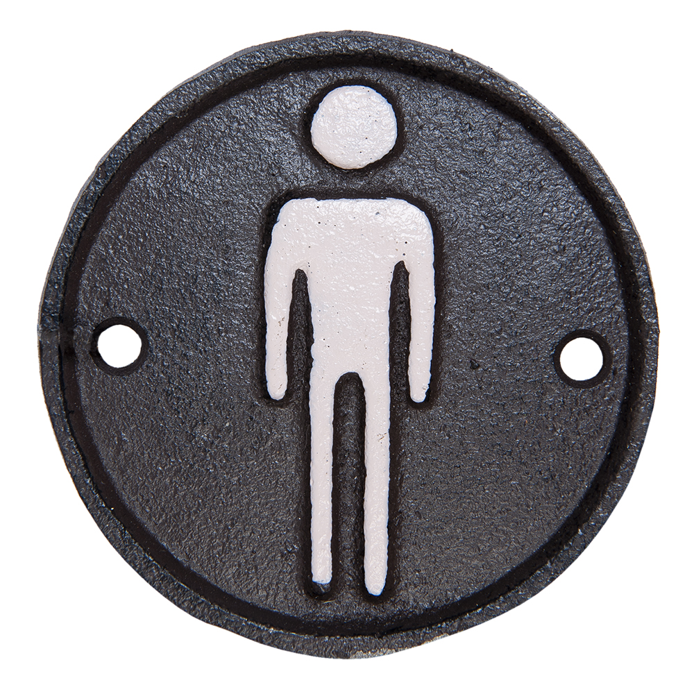 Mens Toilet Sign Brown Ø 8x1 cm