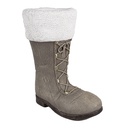 Christmas Decoration Boot Grey 37x23x43 cm