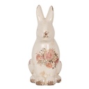 Statua Decorativa Coniglio Beige Rosa 13x10x21 cm