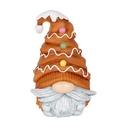 Decoration Statue Gnome Brown Blue 9x8x13 cm