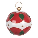 Decorazione Palla di natale Rosso Bianco Ø 24x27 cm