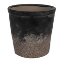 Flower Pot Inside Black Brown Ø 12x11 cm