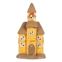 Dekoration Haus Gelb Braun 23x17x43 cm