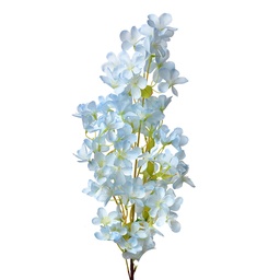 [5PL0117BL] Branche de décoration avec fleurs Bleu Vert 15x8x100 cm