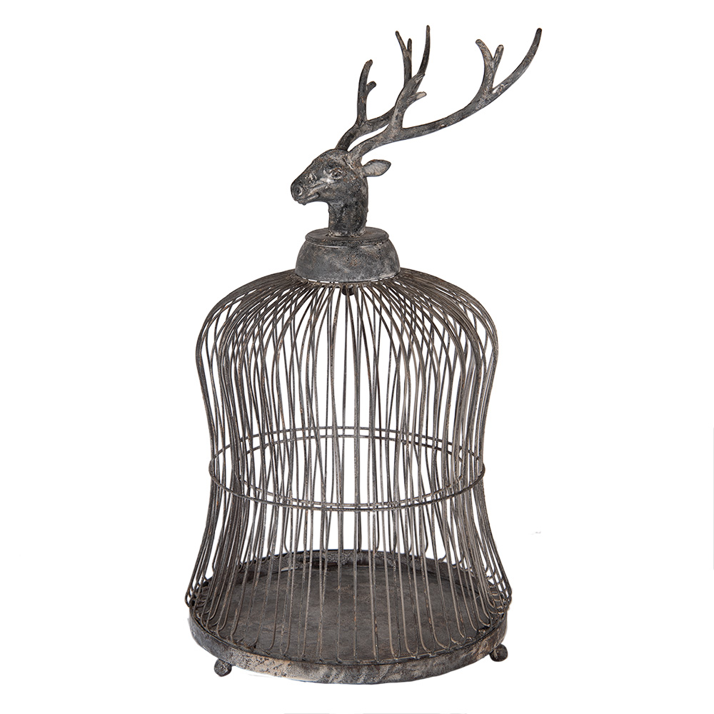 Cage à oiseaux décorative Gris Ø 26x50 cm
