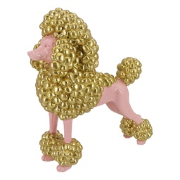[6PR6444] Statua Decorativa Cane Rosa 22x8x23 cm