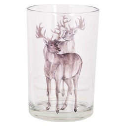 [6GL4965] Tealight holder Transparent Brown Ø 12x18 cm