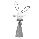 Statua Decorativa Coniglio Grigio Bianco 21x11x48 cm