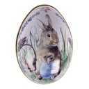 Decoration Egg Purple Brown 5x6x4 cm