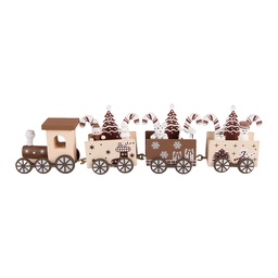 [6H2481] Dekoration Zug Beige Braun 27x4x8 cm