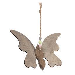 [6H2320] Pendentif Décoratif papillon Marron 21x3x15 cm
