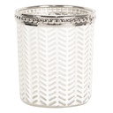 Glass Tea Light Houder White Ø 6x7 cm