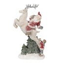 Weihnachtsdeko Weihnachtsmann Rot Weiß 19x10x33 cm