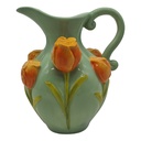 Decorazione Vaso Verde Arancio 16x14x19 cm