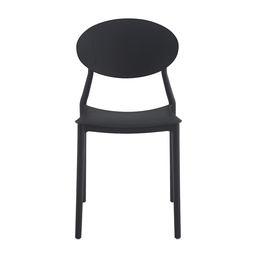 [50893] Esszimmer Stühle Schwarz 41x42x81 cm