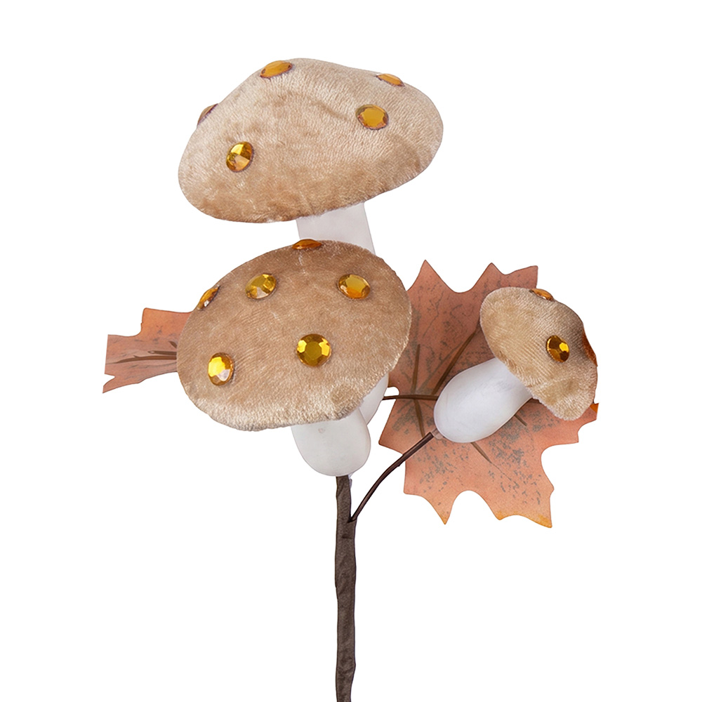 Dekoration Pilz Beige  8x4x55 cm