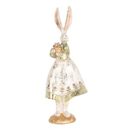 [6PR5515] Décoration Lapin Beige Couleur or 12x9x33 cm