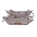 Brotkorb Rosa, Beige 35x35x8 cm