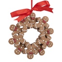Pendentif décoratif Bonhommes pain d'épice Marron Blanc 10x2x10 cm