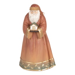 [6PR5543] Décoration de Noël père Noël Rouge Marron 17x13x27 cm