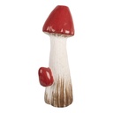 Dekoration Pilz Weiß Rot 16x14x41 cm