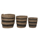 Aufbewahrungskörbe 3er Set Braun Ø 33x33 / Ø 28x30 / Ø 24x26 cm