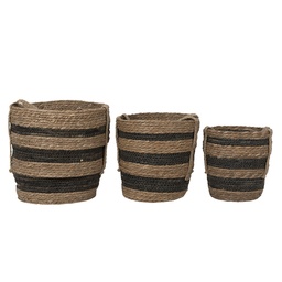 [6RO0549] Manden (3) Ø 33x33 / Ø 28x30 / Ø 24x26 cm