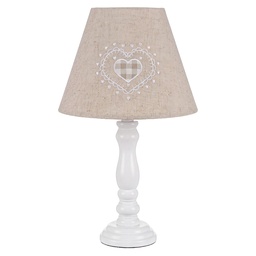 [6LMC0115] Tischlampe Weiß Grau 22x22x39 cm E27/max 1x40W