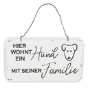 Textschild Weiß Schwarz 20x1x12 cm