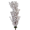 Branche de décoration avec fleurs Blanc Vert 15x10x100 cm