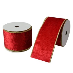 Clayre & Eef Decoratie Lint 63 mm x 5 m Rood Synthetisch