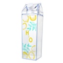 Trinkflasche Transparent Gelb 7x7x23 cm / 750 ml