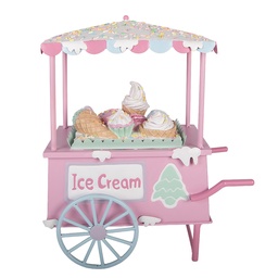 [6PR6232] Modello carrettino del gelato Rosa Blu 34x18x38 cm