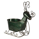 Statue Natalizie Renna Verde 34x17x37 cm