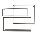 Wall Rack Black (3) 90x18x48/69x16x62/84x13x26 cm