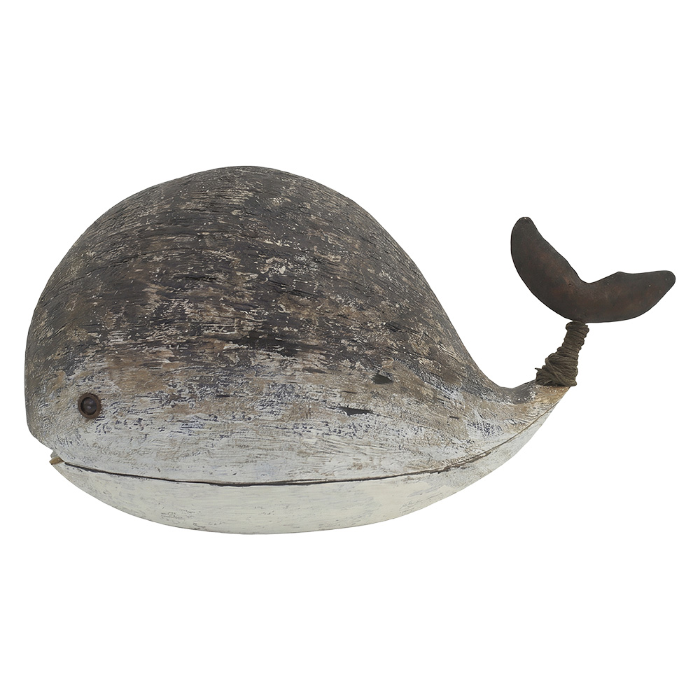 Décoration Baleine Marron Blanc 26x9x14 cm