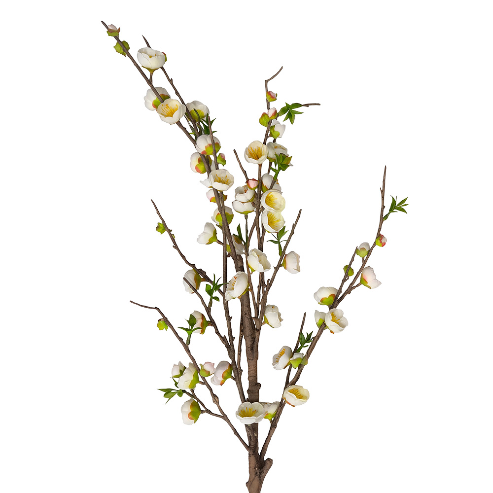 Decorazione ramo con fiori Bianco 88 cm