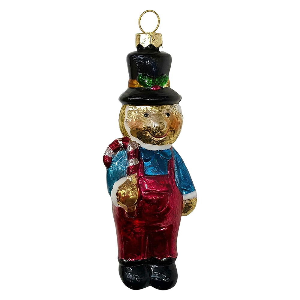 Weihnachtsanhänger Braun Rot 10 cm