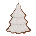 Ciondolo di decorazione albero di Natale Bianco Marrone 9x1x10 cm