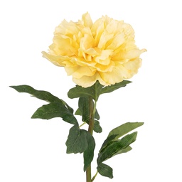 [6PL0443BE] Deko Ast mit Blumen Beige Grün 58 cm