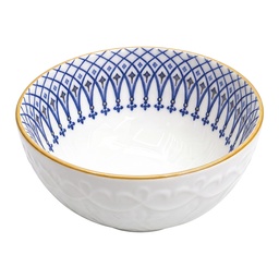 [6CEBO0249] Bol de soupe Blanc Bleu Ø 11x5 cm / 300 ml