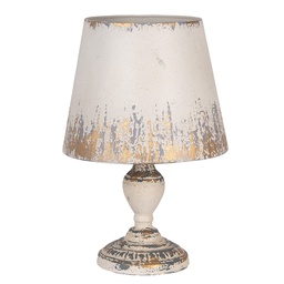 [6LMC0112] Tischlampe Beige Grau Ø 32x47 cm E27/max 1x60W