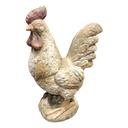 Deko Huhn Beige Rot 35x22x49 cm