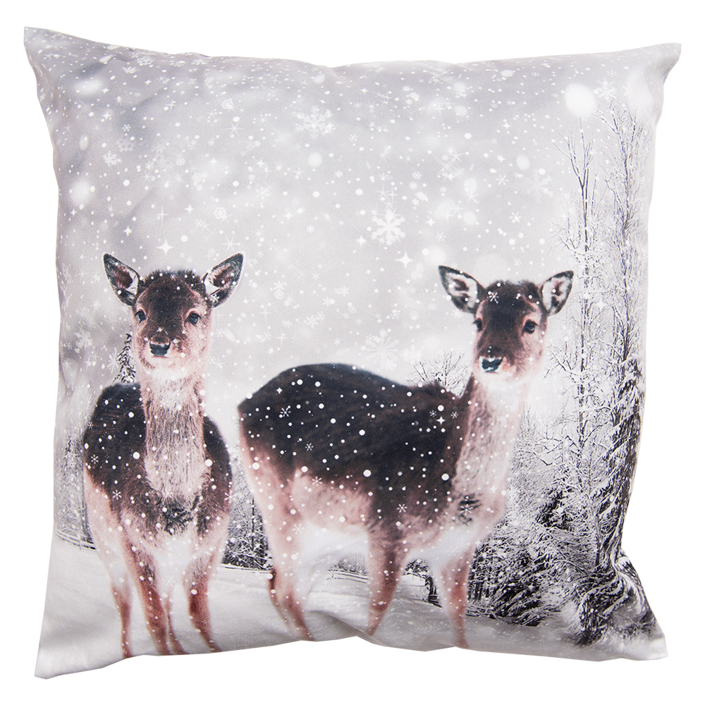 Housse de coussin Blanc Gris 45x45 cm