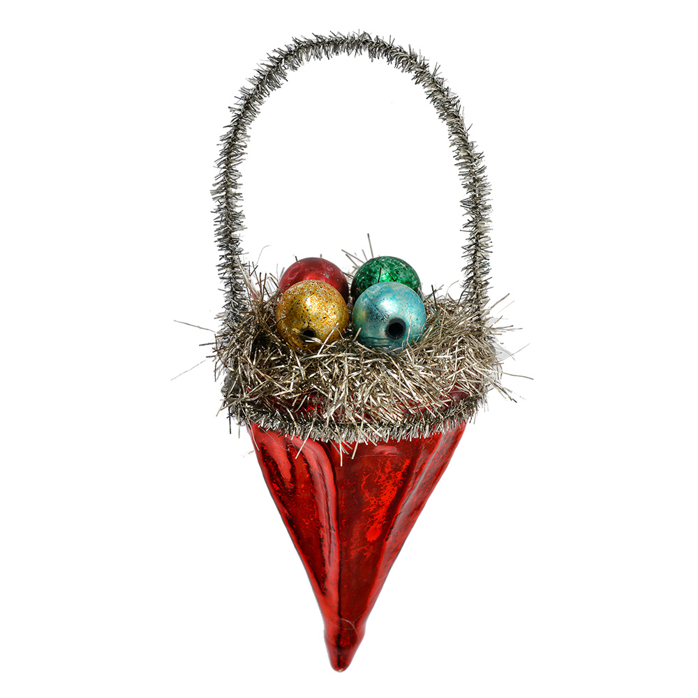 Boule de Noël Rouge Couleur argent Ø 6x10 cm