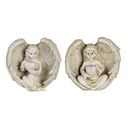 Decoration Statue Angel Cream (2) 10x6x10 cm