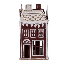 [6Y5922] Tealight Holder Red White 12x12x22 cm
