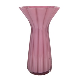 [6GL5511] Vase Glass Pink Ø 14x23 cm