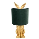 Lampada da Tavolo Coniglio Color oro Verde Ø 20x43 cm E27/max 1x60W